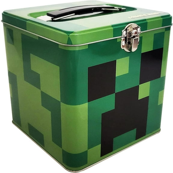 Tin Box Minecraft Cube Carry All Tin