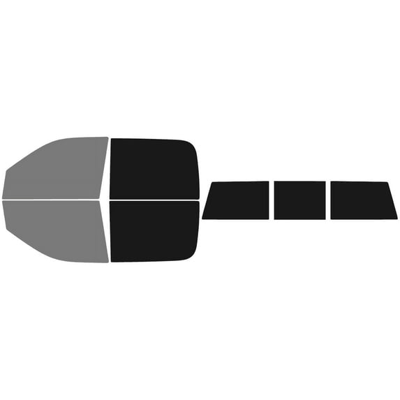 The Tint Effect Precut Window Tint Kit Compatible with Ram 1500 (Classic Version ONLY) Crew Cab Truck (2019-2023) (includes: 45% front / 5% Rear / 3 piece slider rear windshield) Automotive Film