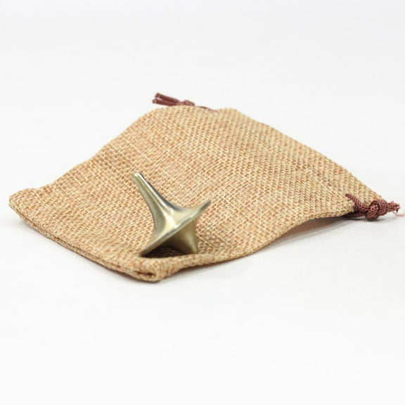 The Tiny Top - Zeekio - Really Small Spin Top - Insane Spin Times (Brass)