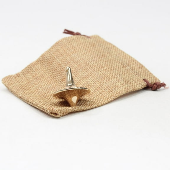 The Tiny Top - Zeekio - Really Small Spin Top - Insane Spin Times (Shinny Gold)