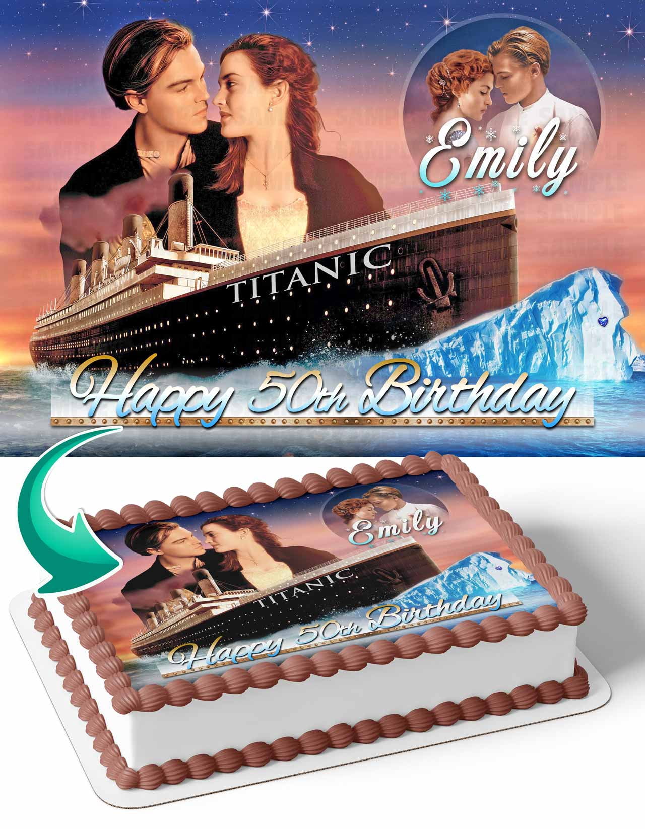 The Titanic Edible Image Cake Topper Personalized Birthday Sheet Decal ...