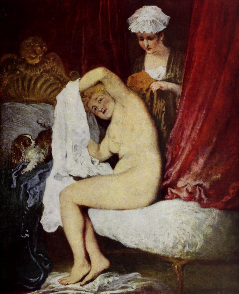 The Toilette Meister des Rokoko 1900 Canvas Art - Antoine Watteau (18 x 24)