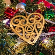 The Token Shop AA Recovery Heart Sobriety Christmas Ornament, Sober Gift