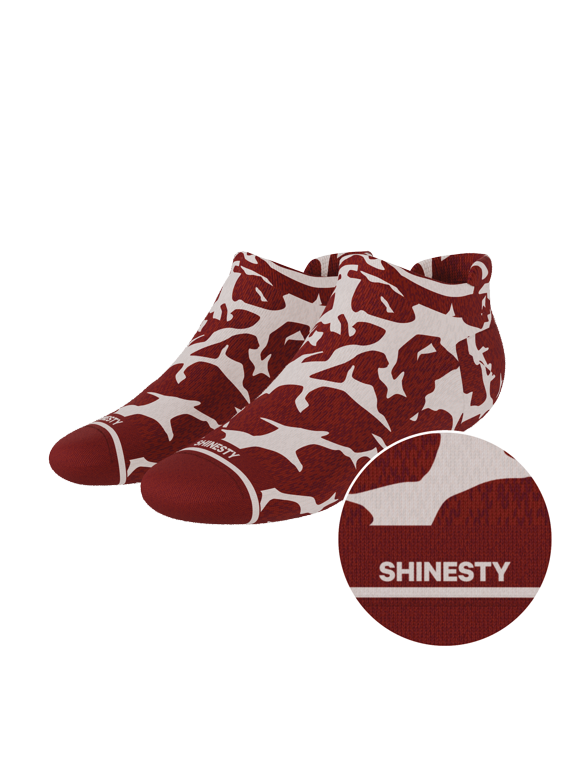 The Tomahawk - Shinesty Marbled Meat Heel Hammock Ankle Socks Large