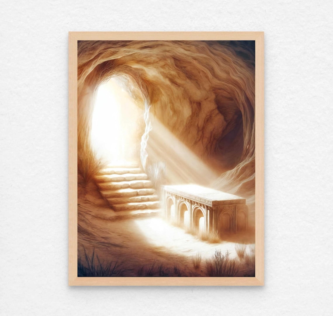 The Tomb Is Empty He Is Risen Wall Art Print, Christian Resurrection ...