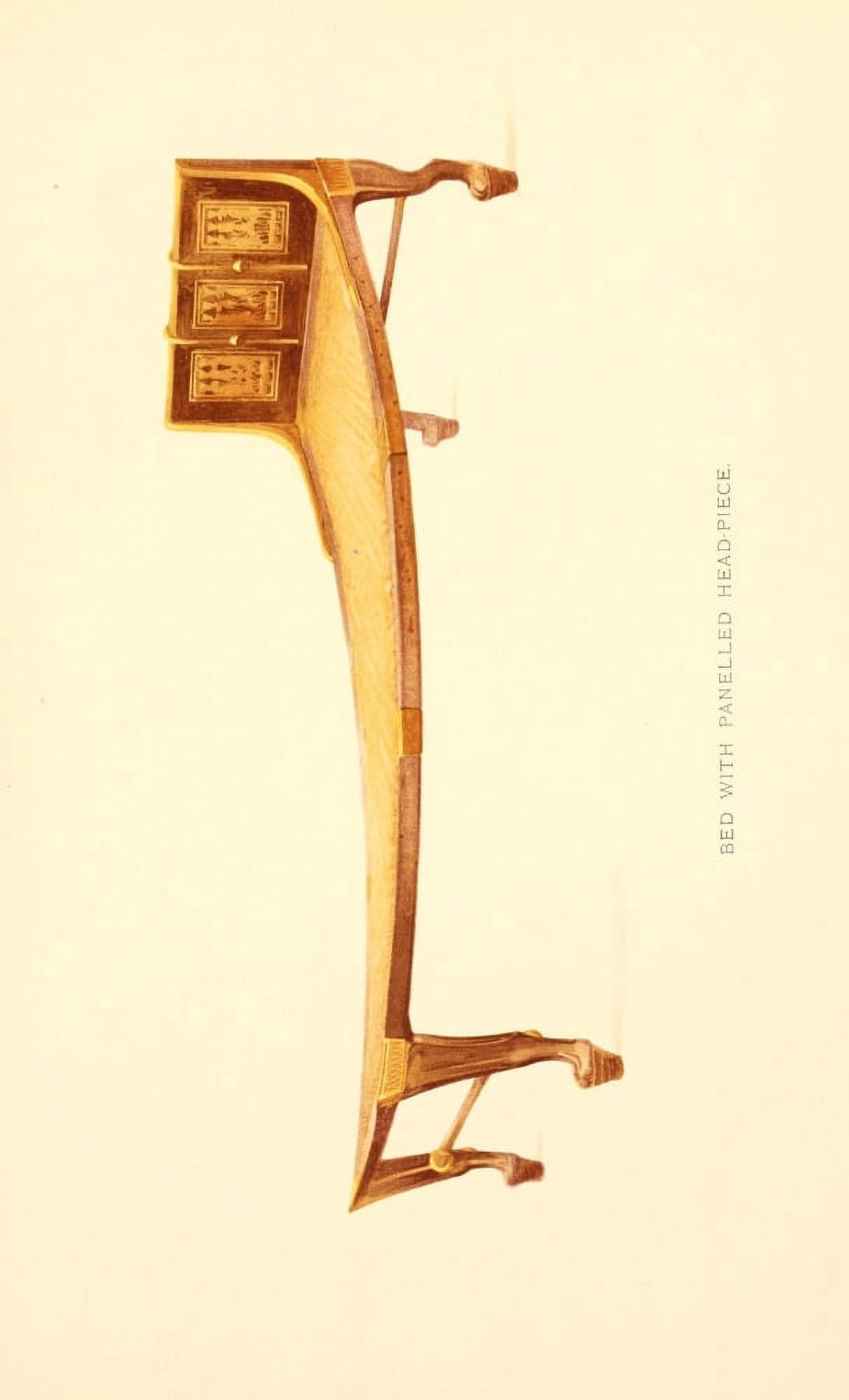 The Tomb of Iouiya & Touiyou 1907 Bed with panelled head-piece Canvas Art - Howard Carter (24 x 36)