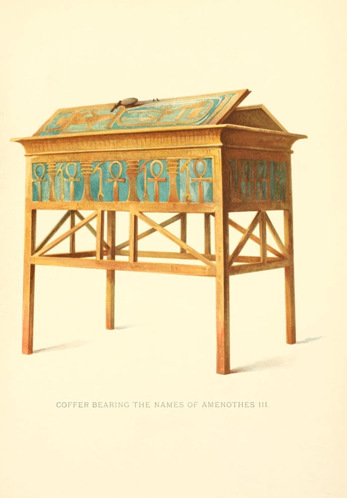 The Tomb of Iouiya & Touiyou 1907 Coffer bearing the name of Amenothes III Canvas Art - Howard Carter (18 x 24)