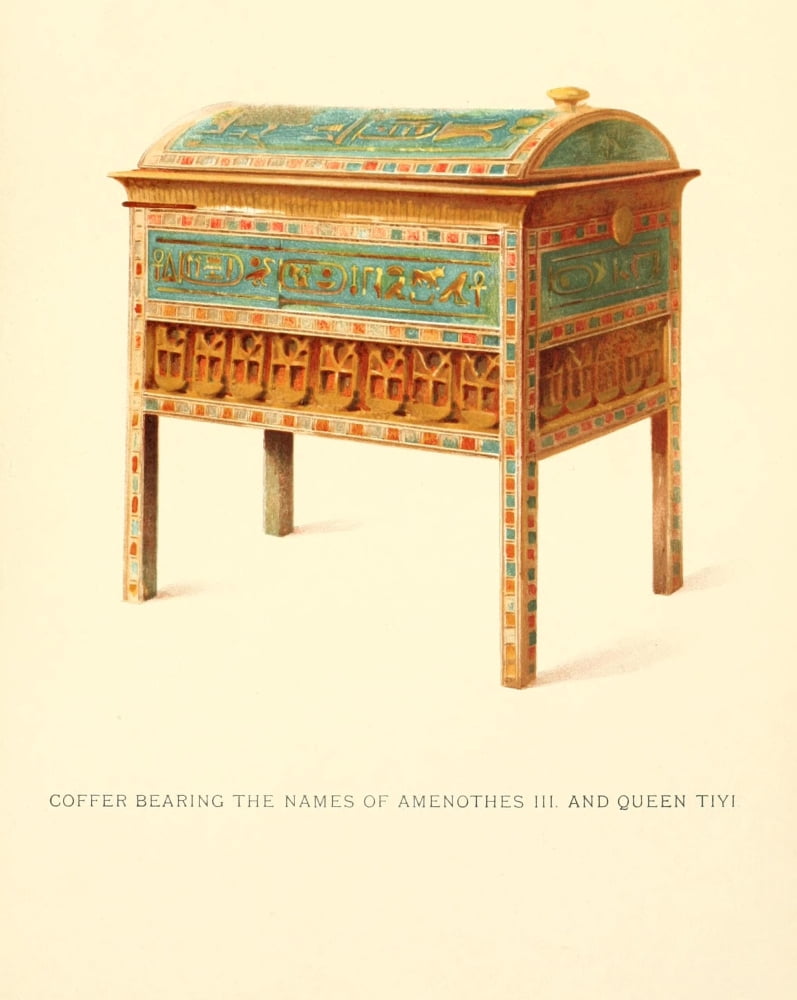 The Tomb of Iouiya & Touiyou 1907 Coffer bearing the name of Amenothes III & Queen Tiyi Canvas Art - Howard Carter (18 x 24)