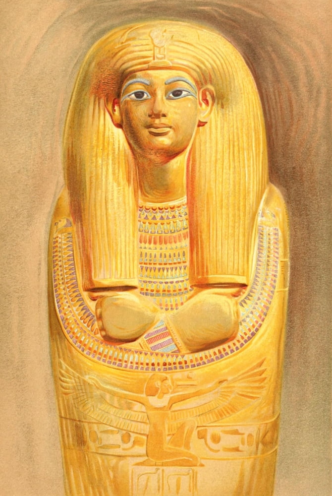 The Tomb of Iouiya & Touiyou 1907 Outer coffin of Touiyou Canvas Art - Howard Carter (18 x 24)