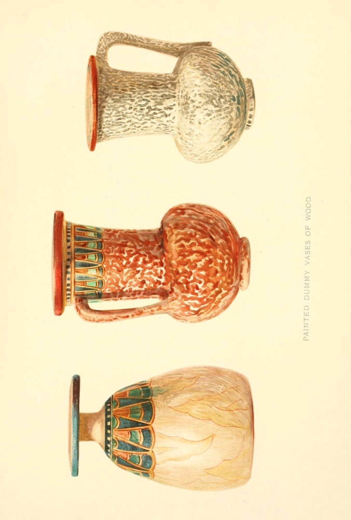 The Tomb of Iouiya & Touiyou 1907 Painted dummy vases of wood Canvas Art - Howard Carter (24 x 36)