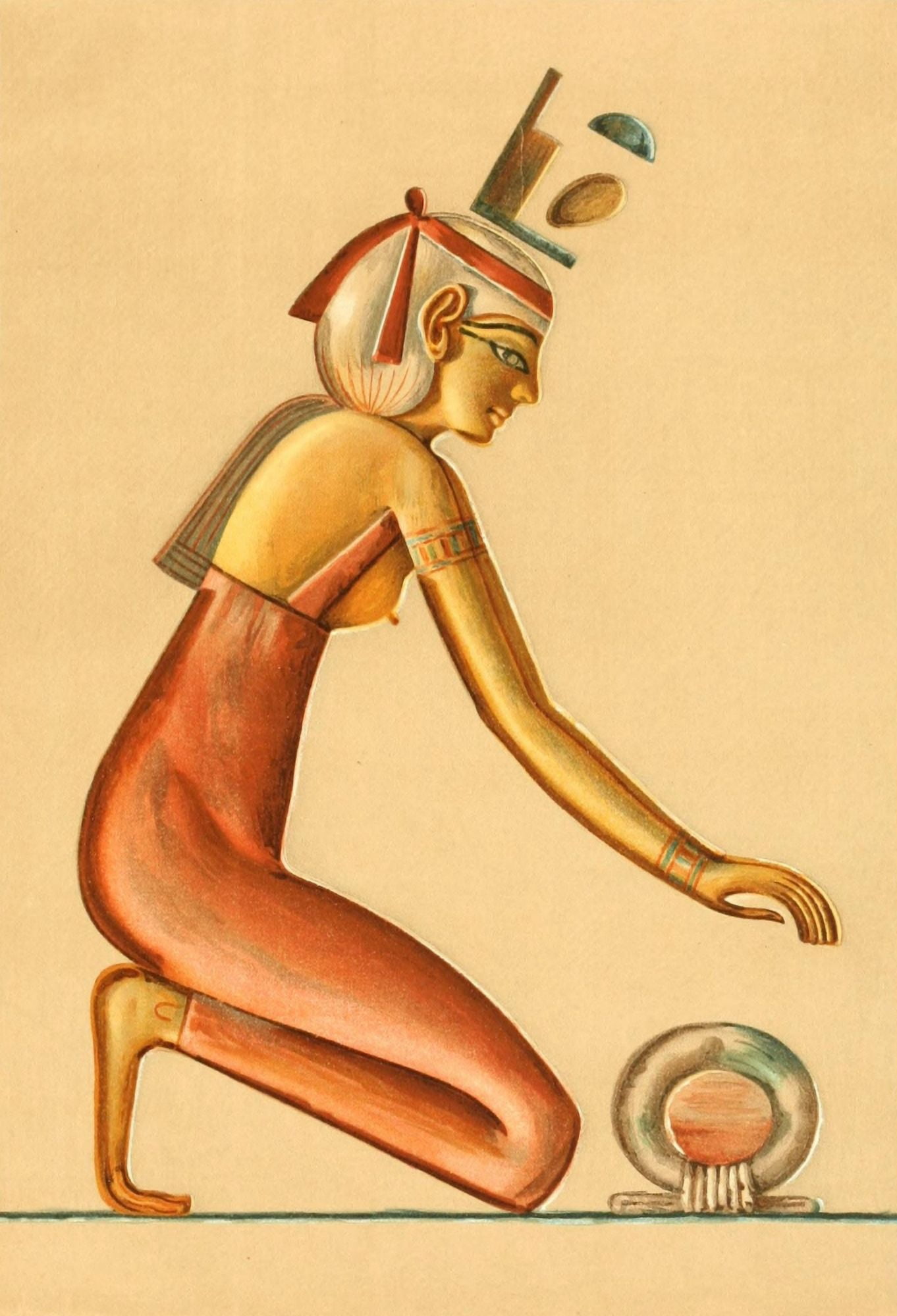 The Tomb of Siptah 1908 Isis Canvas Art - Ernest Harold Jones (18 x 24)