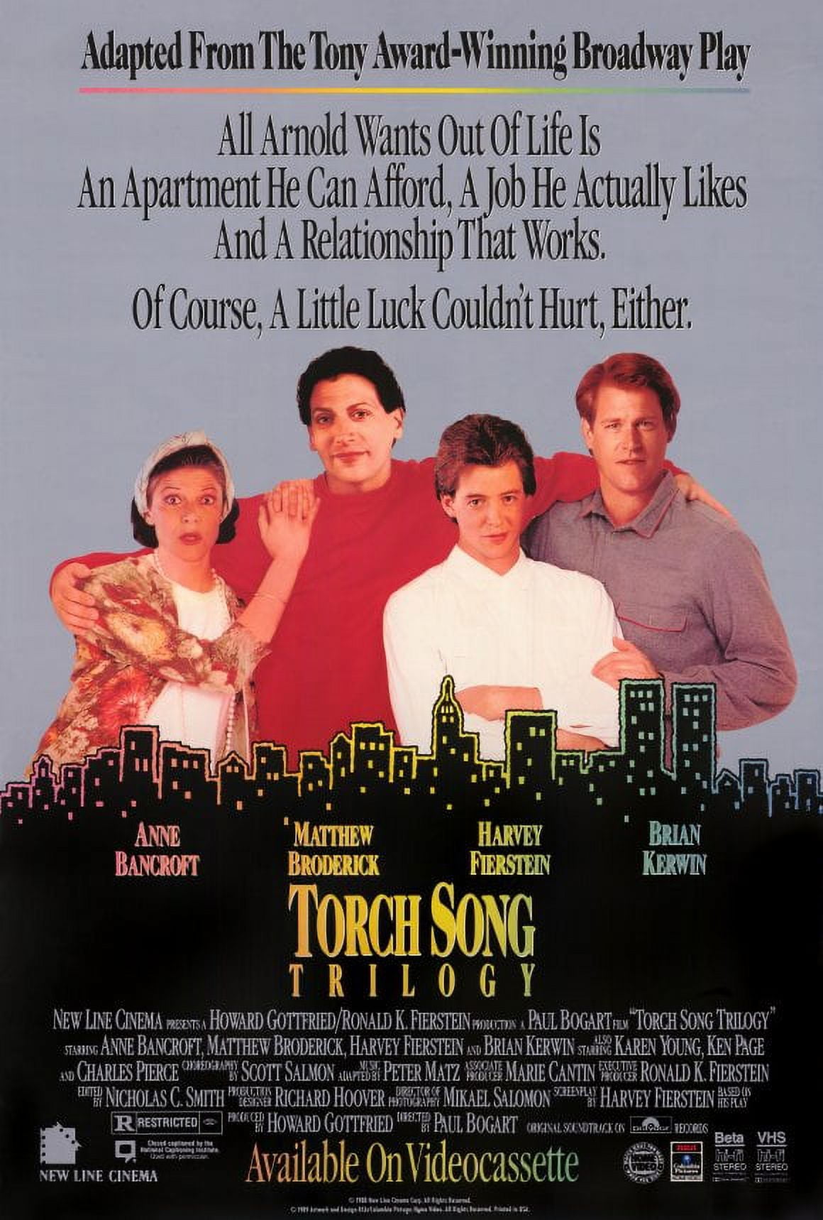 The Torch Song Trilogy movie POSTER (Style A) (27" x 40") (1988)