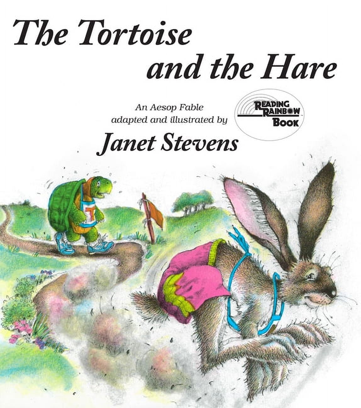 洋書 The Hare and the Tortoise Rare Janet Stevens, The Tortoise and the Hare, An Aesop Fable