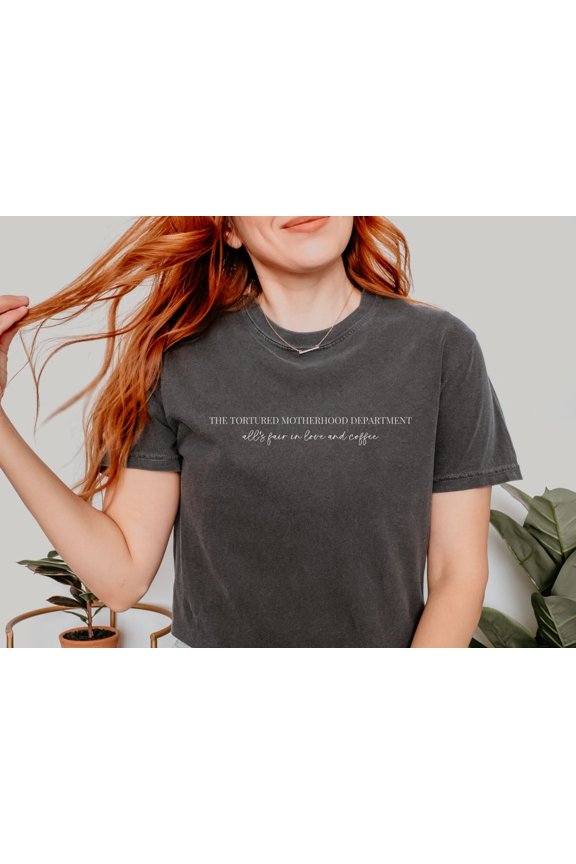 The Tortured Motherhood Department Trendy Gift For Mom Trending Meme Quotes Trending For Women T-Shirt