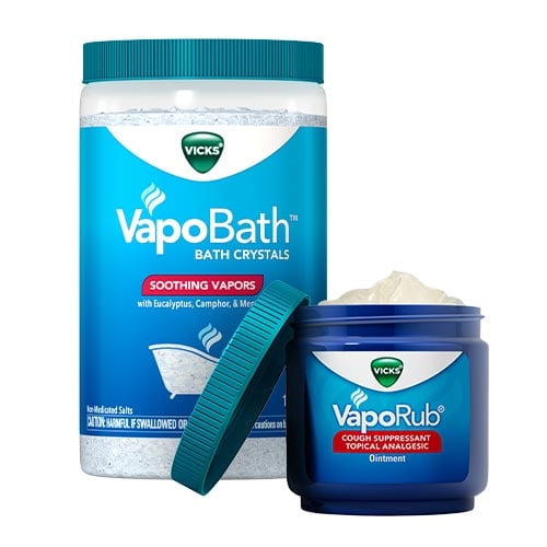 The Total Spa Treatment Bundle: Vicks VapoBath Bath Crystals & Vicks VapoRub