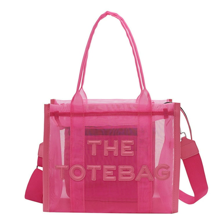 The Tote Bag For Women Designer Luxury Bag Clear Handbags Shopping Pink Transparent Shoulder Messenger Beach Hand Bags Purses Walmart