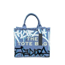 The Tote Bag Luxury Crossbody Shoulder Bag for Women Famous Brand Totes Graffiti Canvas Handbag Black
