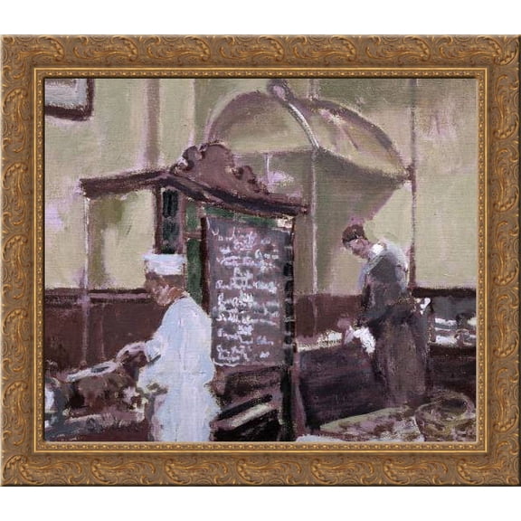 The Tottenham Distillery 24x20 Gold Ornate Wood Framed Canvas Art by Walter Sickert