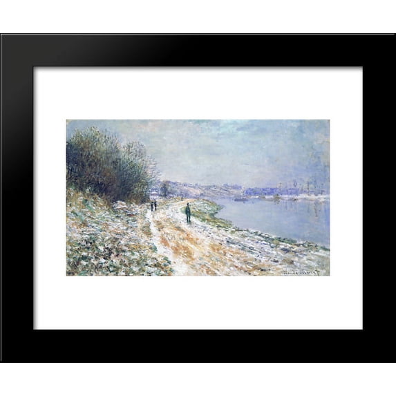 The Tow Path at Argenteuil, Winter 20x24 Framed Art Print by Monet, Claude