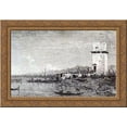thumbnail image 1 of The Tow of Malghera 24x18 Gold Ornate Wood Framed Canvas Art by Canaletto, 1 of 2