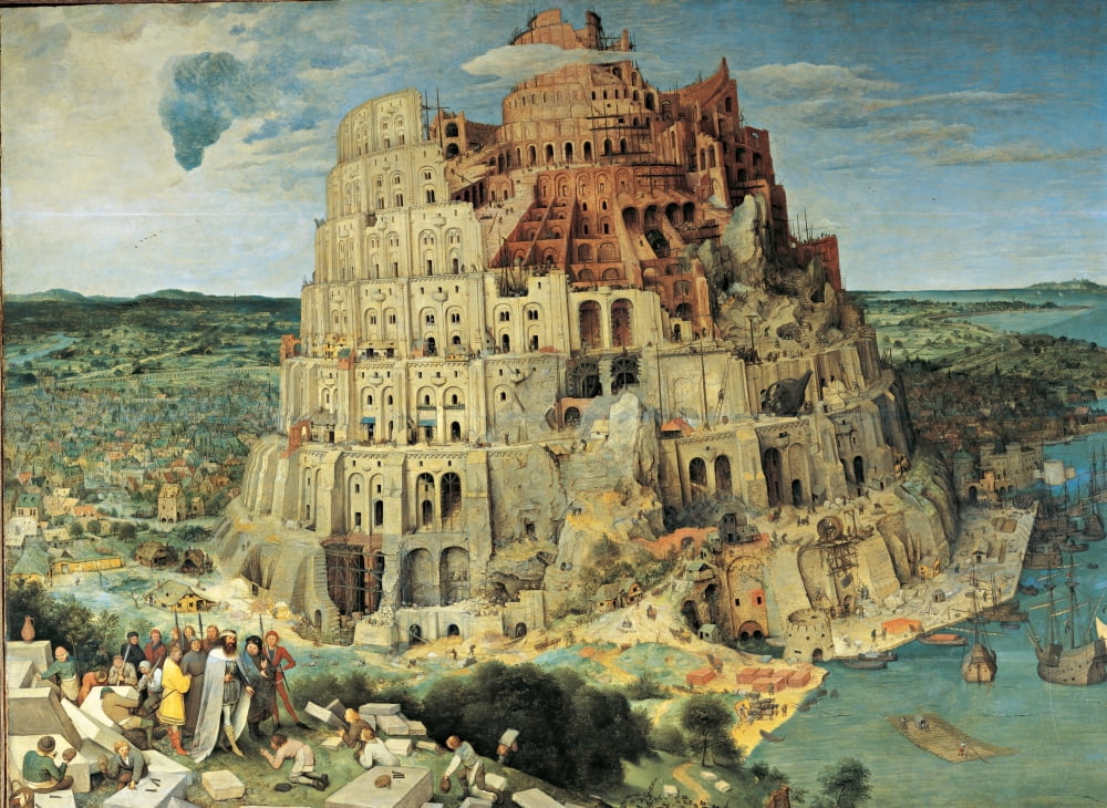 The Tower Of Babel Canvas Art - (36 x 24)