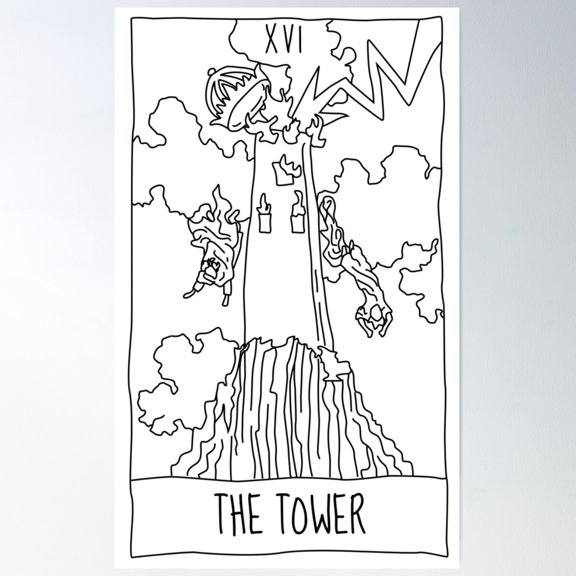 The Tower Poster Wall Art, Modern Wall Decor For Living Room Bedroom, 24x36 UNFRAMED