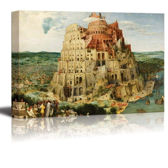 The Tower of Babel (Vienna) by Pieter Bruegel The Elder - Canvas Print Wall Art Famous Painting Reproduction - 24" x 36"