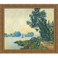 thumbnail image 1 of The Towpath at Granval 34x28 Large Gold Ornate Wood Framed Canvas Art by Claude Monet, 1 of 2