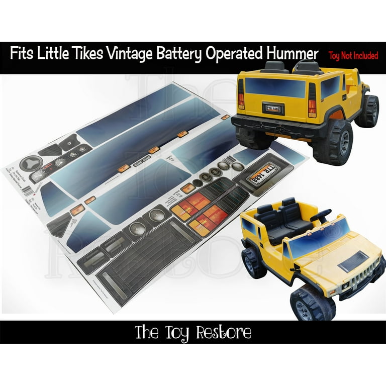 The Toy Restore Replacement Sticker Fits Little Tikes Battery Operated Hummer Ride on SUV Truck Car