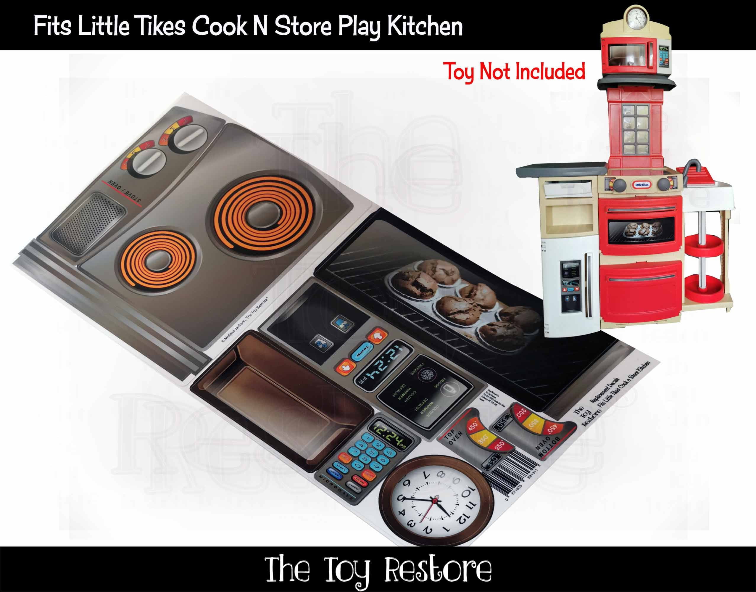 The Toy Restore Replacement Stickers fits Little Tikes Cook n Store ...