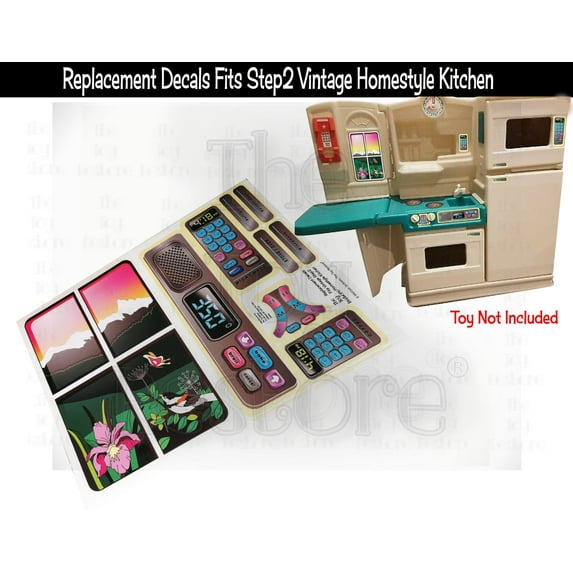 The Toy Restore Replacement Stickers fits Step2 Vintage Homestyle Play Kitchen Decals