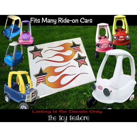 The Toy Restore US Star DIY Decals Custom Replacement Stickers Ride-on Car Truck Graphics