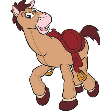 The Toy Story Horse Cartoon Color Customized Wall Decal - Custom Vinyl Wall Art - Personalized Name - Baby Girls Boys Kids Bedroom Wall Decal Room Decor Wall Stickers Decoration Size (20x20 inch)