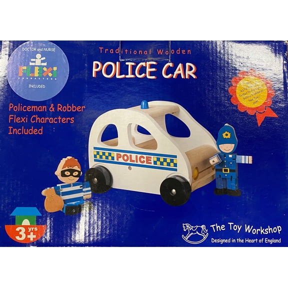 The Toy Workshop Traditional Wooden Police Car