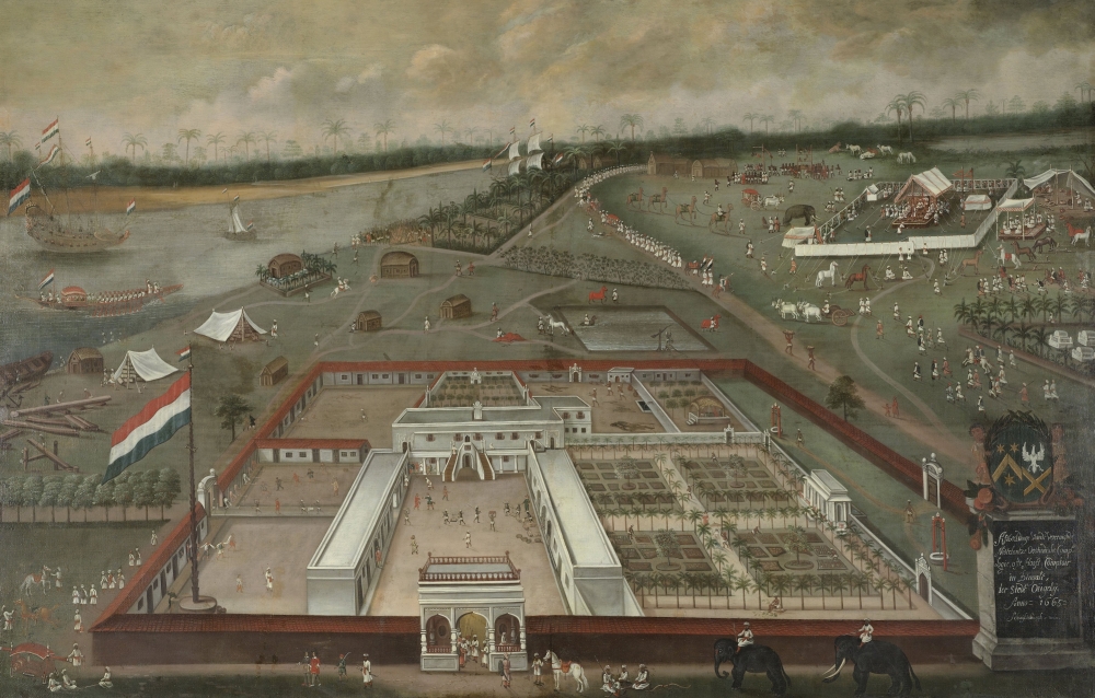 The Trading Post Of The Dutch East India Company In Hooghly Canvas Art - (36 x 24)