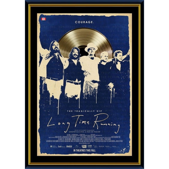 The Tragically Hip Framed Long Time Running Print with Gold LP