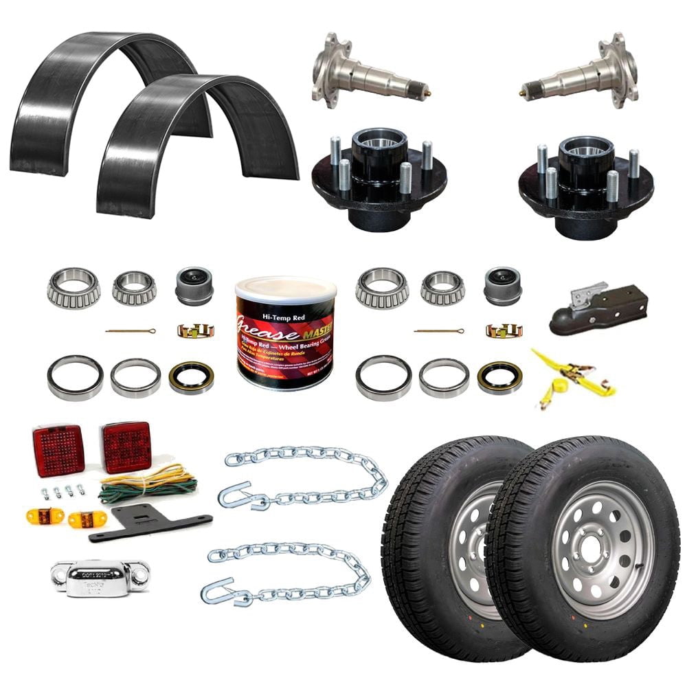 The Trailer Parts Outlet 1000 Heavy Duty Car Dolly DIY Master Plan Trailer Kit 19 How to Steps w Blueprint 5x4.5 Bolt Pattern