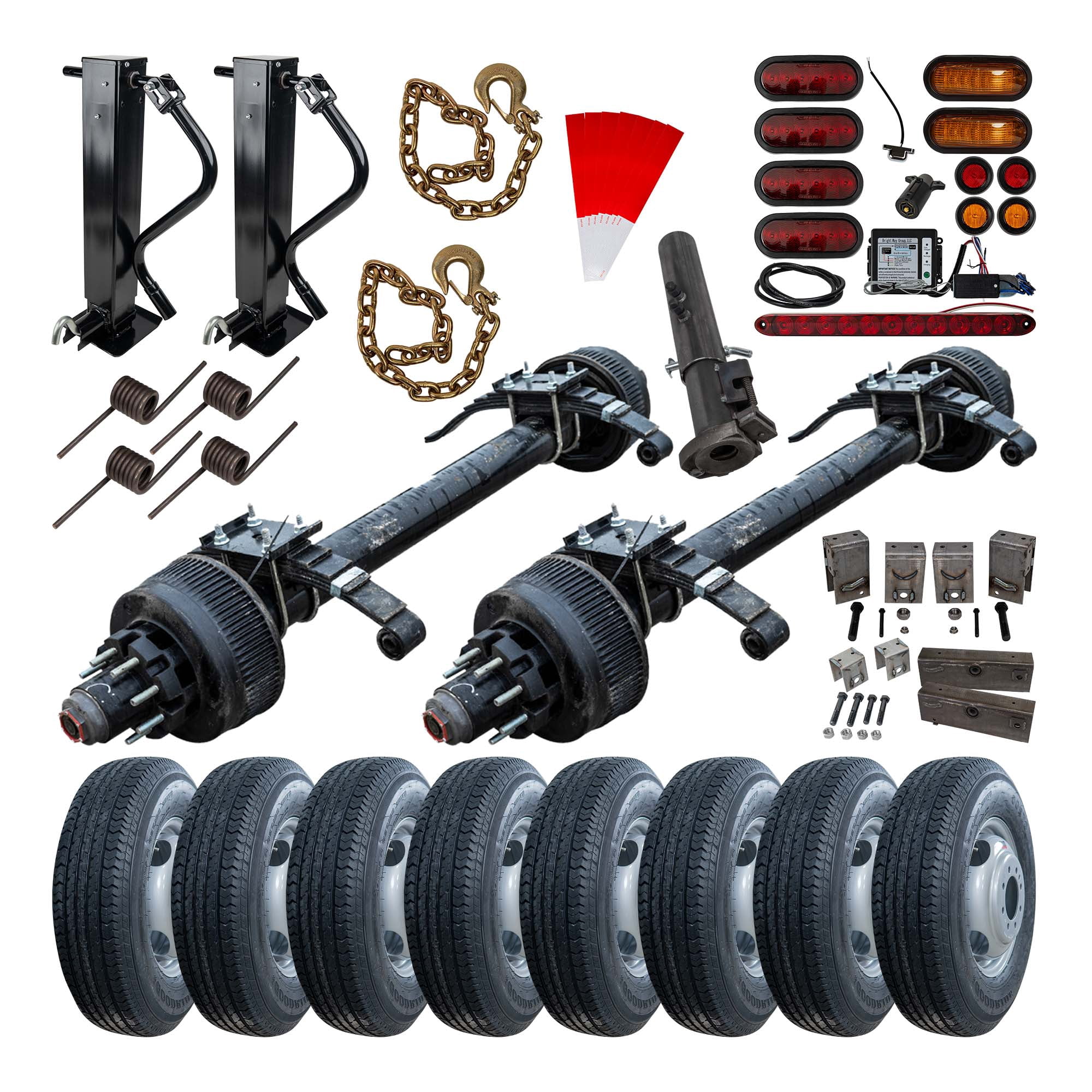 12,000 lb Lippert Tandem Axle Gooseneck TK Trailer Kit - Sprung - 24K ...