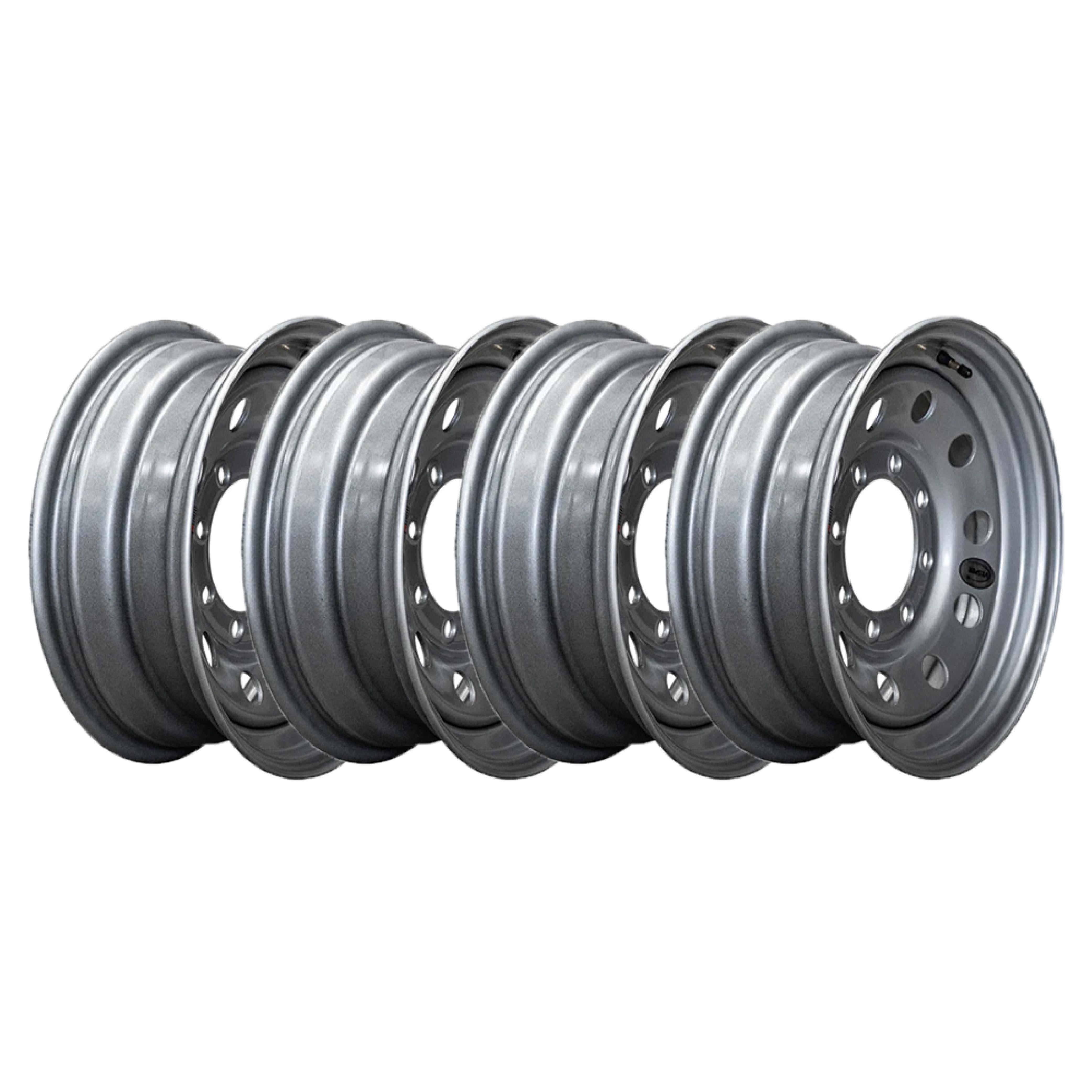 15 X 5 In. Modular Trailer Wheel, Silver - 5 X 4.5 In. Bolt Pattern