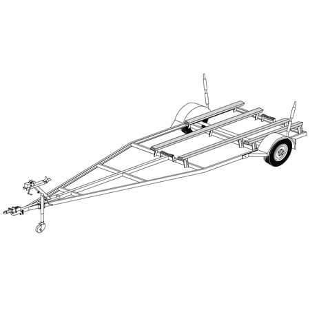 16FB - 16'x6' Variable Width & Length Boat Trailer Plan - 11 How-to Steps w/ Blueprint Paper - Engineer Approved