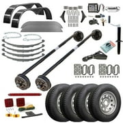 The Trailer Parts Outlet - 3.5k TK Tandem Axle Trailer Parts Kit - 7000 lb Capacity Heavy Duty (Drop Complete Original Series), 95/00 (Loose Spring Seats) / 5x4.5 Bolt Pattern