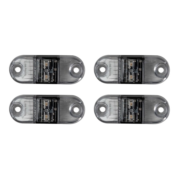 The Trailer Parts Outlet - Amber P2/PC Sidemarker LED Light W/ 6" Pigtail - Clear Lens, Bundle (4)