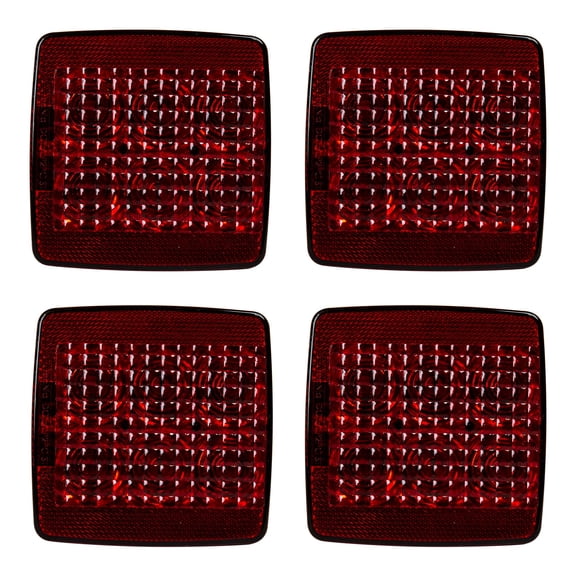The Trailer Parts Outlet - LED Combination Tail Lights -LH - Red, Bundle (4)