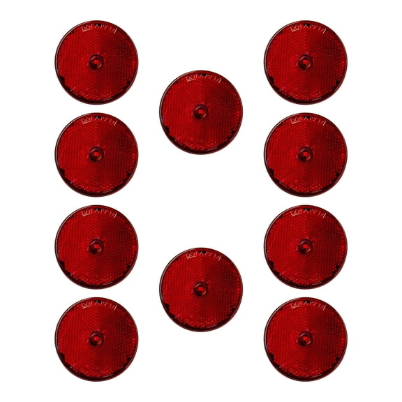 The Trailer Parts Outlet - Red 2.5" Low-Profile Side Marker W/Reflector, Case (10)