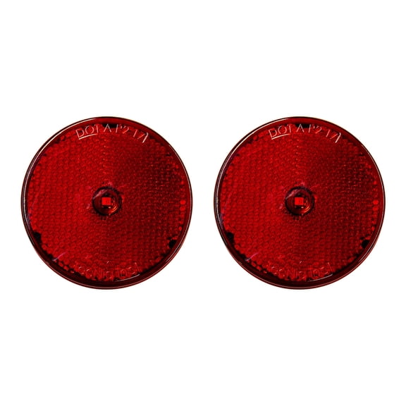 The Trailer Parts Outlet - Red 2.5" Low-Profile Side Marker W/Reflector, Pack (2)