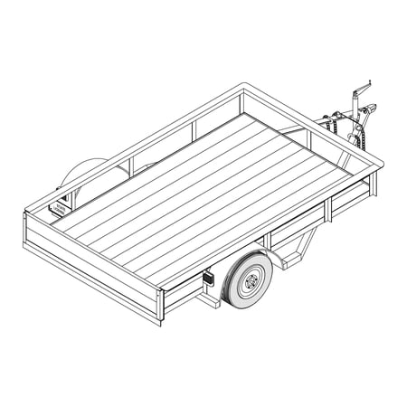 T1108 - 5' x 8' Single Axle 3.5K Utility Trailer DIY Master Plan - 14 How-to Steps w/ Blueprint Paper - Engineer Approved