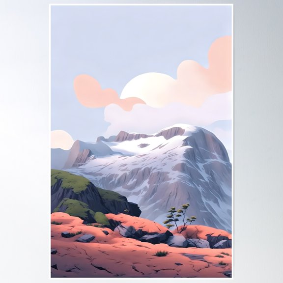 The Tranquility Of The Mountains: A Moment In The Wilderness Poster Wall Art, Modern Wall Decor, 24x36 UNFRAMED