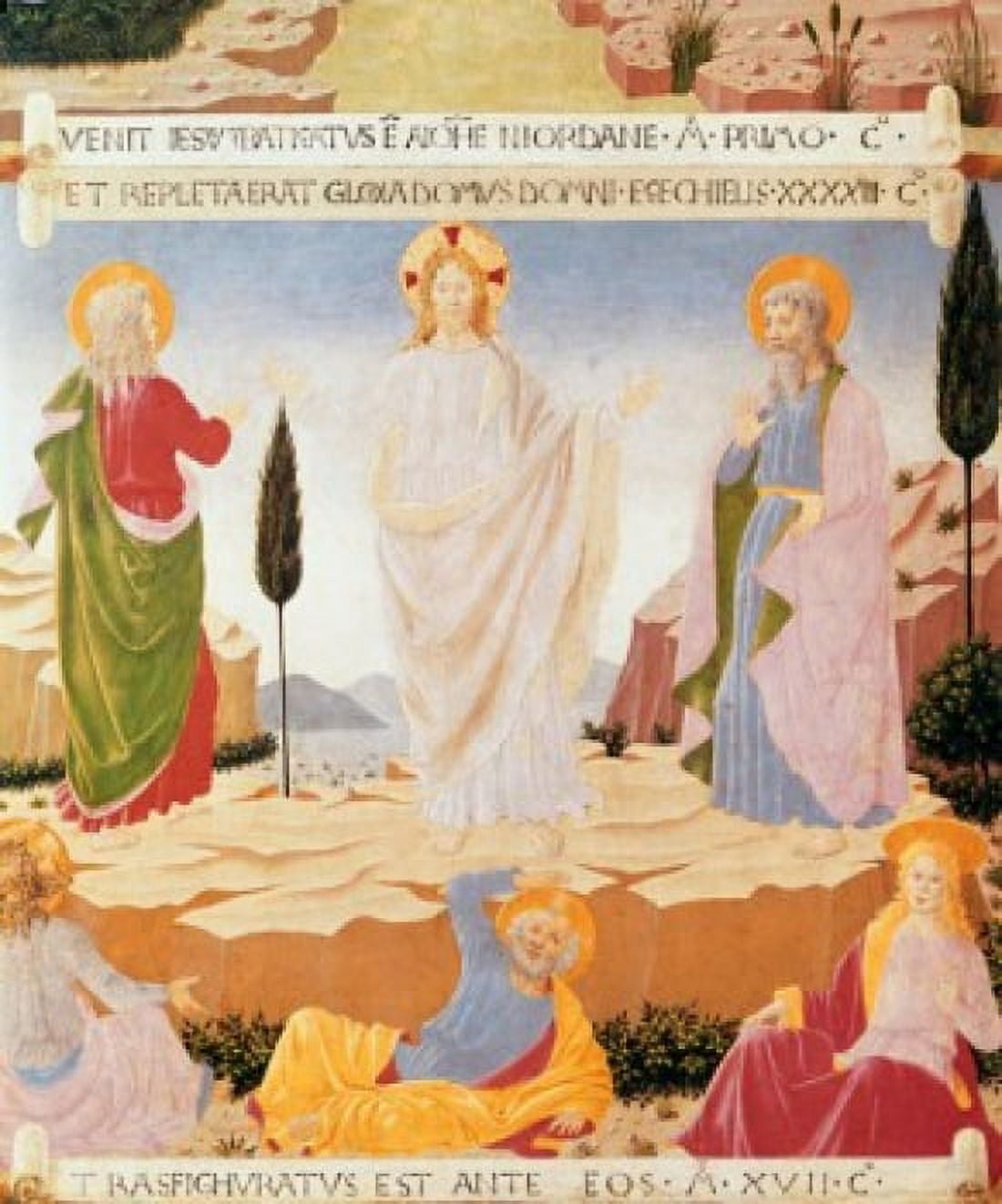 The Transfiguration 1438-1445 Fra Angelico (Ca1400-1455 Italian) Museo di San Marco Florence Canvas Art - Fra Angelico (18 x 24)