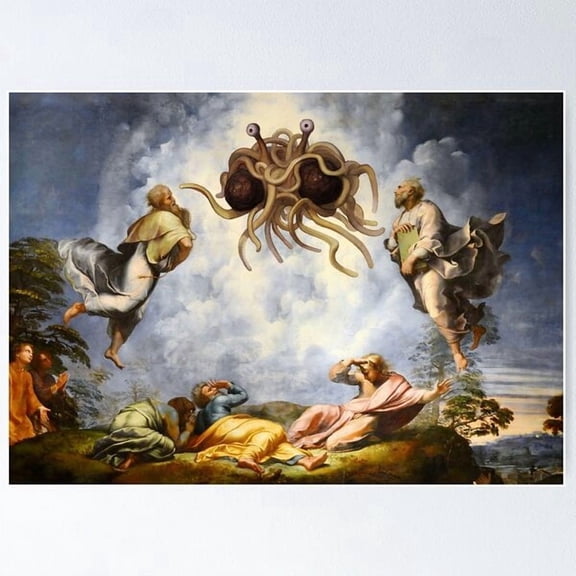 The Transfiguration Of The Flying Spaghetti Monster Poster Home Decor Office Wall Art