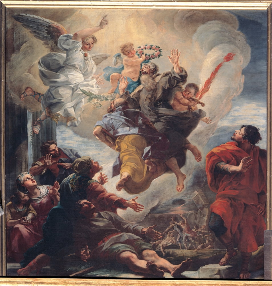 The Translation Of Enoch And Elijah Canvas Art - (24 x 36)
